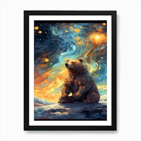 Bear In The Sky Art Print