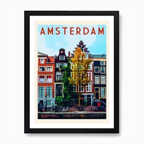 Amsterdam The Netherlands Travel Poster Art Print