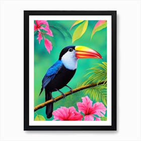 Kiwi Tropical bird Art Print