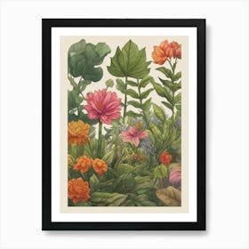 Garden Of Flowers 1 Art Print