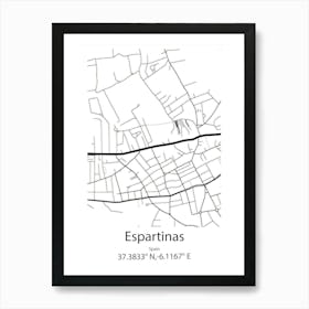 Espartinas,Spain Minimalist Map Poster