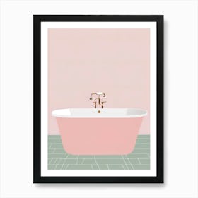 Pink Bathroom Art Print