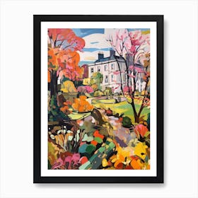 Autumn Gardens Painting Mount Stewart House And Gardens United Kingdom 2 Art Print