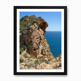 Rock formation on the Mediterranean coast Art Print