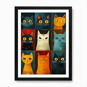 Cats Canvas Art 1 Art Print