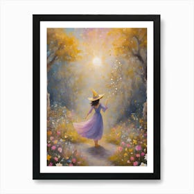 Blessings from a Witch at Litha ~ Fairytale Pagan Art for Wheel of the Year by Sarah Valentine Art Print