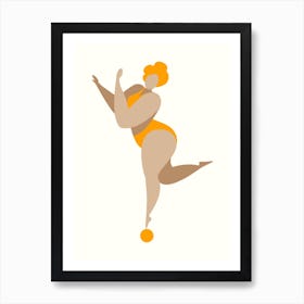 Dancing Queen Yellow Art Print