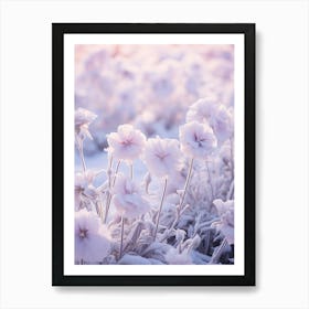 Frosty Botanical Petunia Art Print