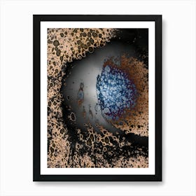 Alcohol Ink Abstraction Black Space Art Print