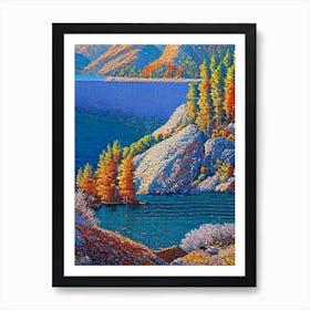 Pribaikalsky National Park Russia Pointillism Art Print