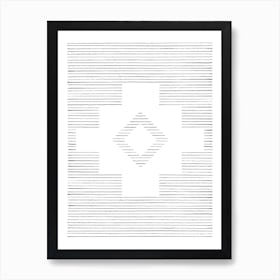 Aztec line art Pattern 5 Art Print