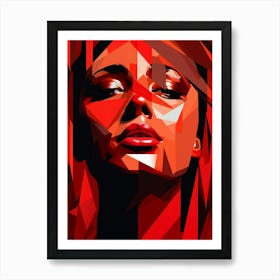 Abstract Geometric Lady 4 Art Print