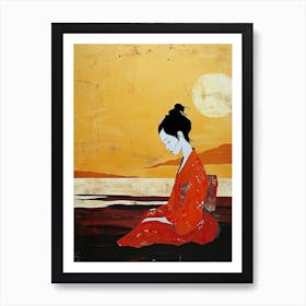 Geisha Girl, Japan Art Print