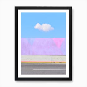 Lonely Pink Cloud Art Print