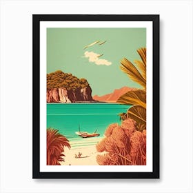 Isla Holbox Mexico Vintage Sketch Tropical Destination Art Print