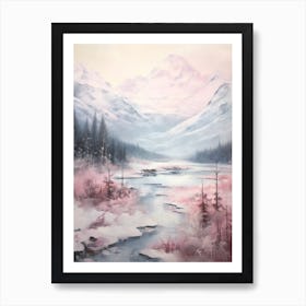 Dreamy Winter Painting Vanoise National Park France 4 Art Print