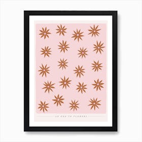 Ode To Flowers Pink Art Print