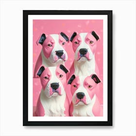 Pink Dogs Art Print