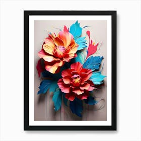 Paper Flowers 7 Art Print