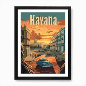 Aihrgdesign A Mid Century Modern Travel Poster For Havana Sho 5fefe2ab 9927 446a Ae9b 3bbfac11d50b 2 Art Print