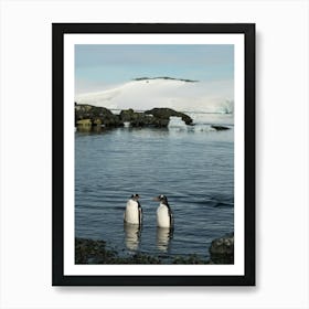 Antarctic Penguin Friends Art Print