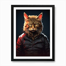 Samurai Cat Art Print