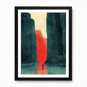 Man In The Water Art Print