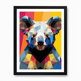 Koala Abstract Pop Art 1 Art Print