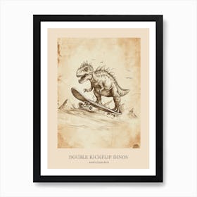 Ankylosaurus Vintage Dinosaur Poster 3 Art Print