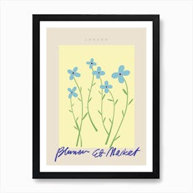 London Flower Market Art Print