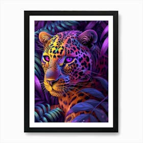 Psychedelic Leopard Art Print