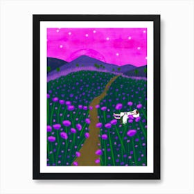 Purple Field Art Print