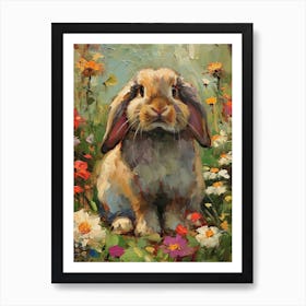 Netherland Dwarf Rabbit Painting 2 Art Print