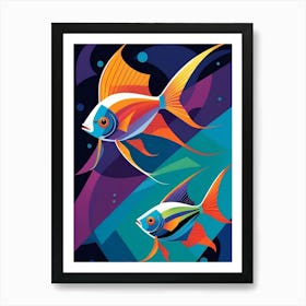 Angel Fishes Art Print