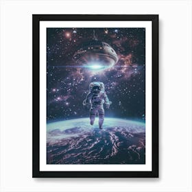 Astronaut In Space 4 Art Print