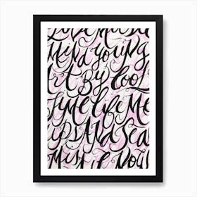 Abstract Lettering Art Print
