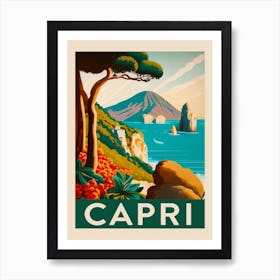 Capri Vintage Travel Poster Art Print