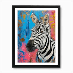 Zebra Brushstrokes 3 Art Print