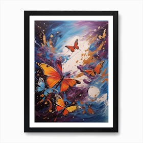 Butterflies In The Sky Art Print