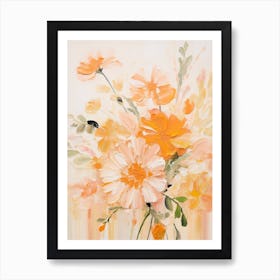Fall Flower Painting Marigold 3 Art Print