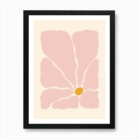 Abstract Flower 02 - Light Pink Art Print