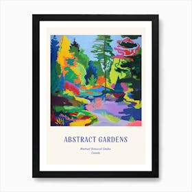 Colourful Gardens Montreal Botanical Garden Canada 3 Blue Poster Art Print