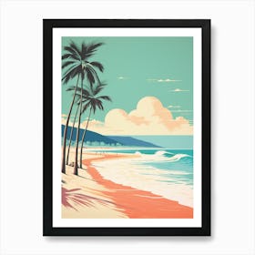 Vintage Retro Print Of Flamenco Beach, Culebra Puerto Rico 2 Art Print