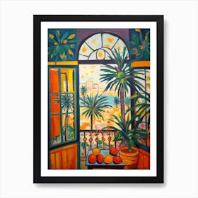 Window Dubai United Arab Emirates In The Style Of Matisse 3 Art Print