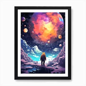 Bear In Space 1 Art Print