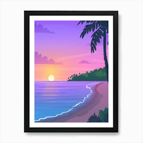 Sunset On The Beach 13 Art Print