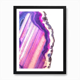 Violet and Purple Agate Illustration Art Print