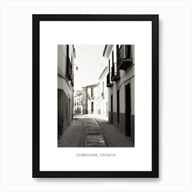 Poster Of Granada, Spain, Photography In Black And White 1 Art Print