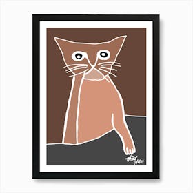 Cat With A Paw Art Print