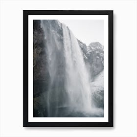 Seljalandsfoss Waterfall Iceland In Winter 2 Art Print